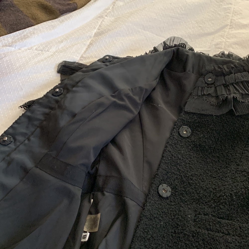 Black Boiled Wool Jacket - image 2